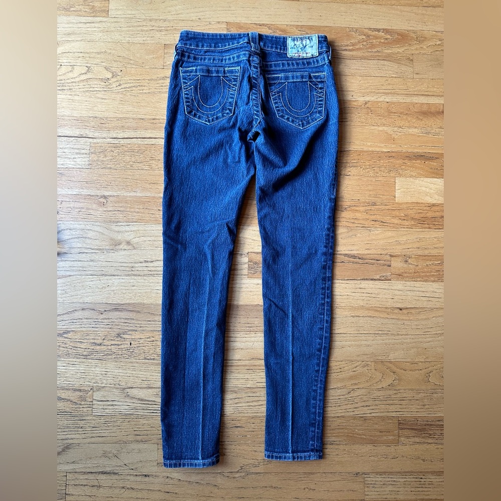 True religion basic denim legging all over natural size 26